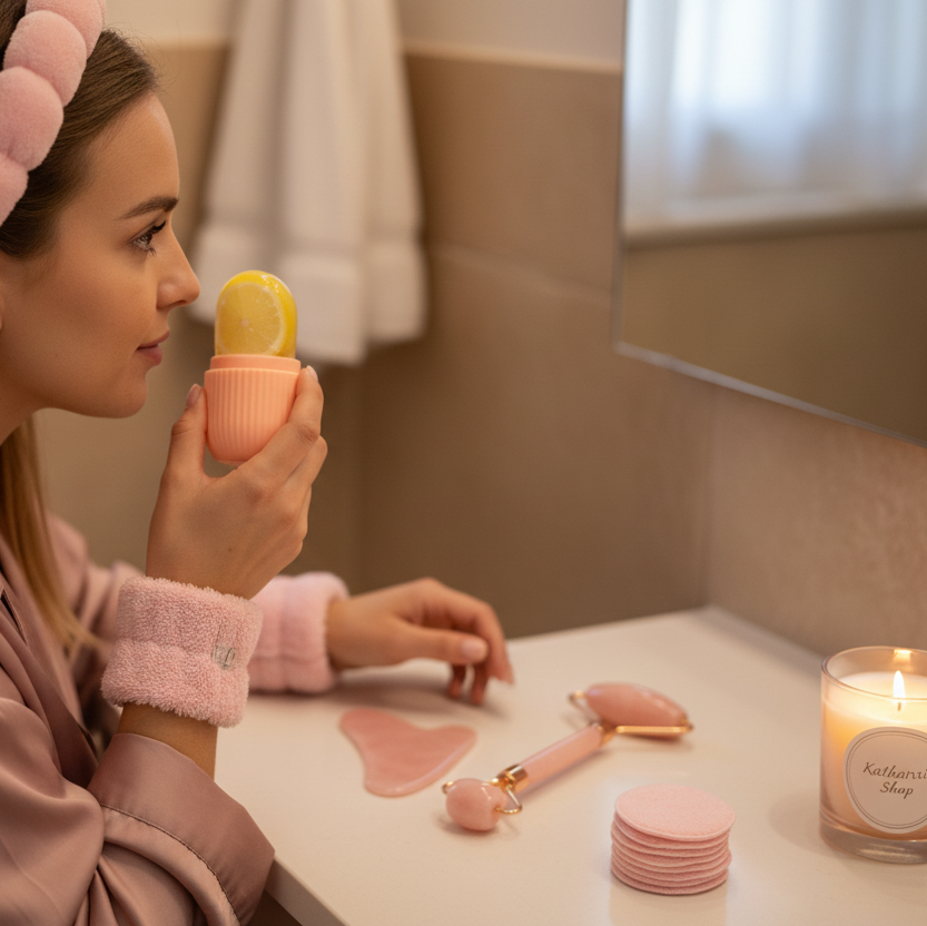 Rutina facial con banda rosada Katharsis Shop