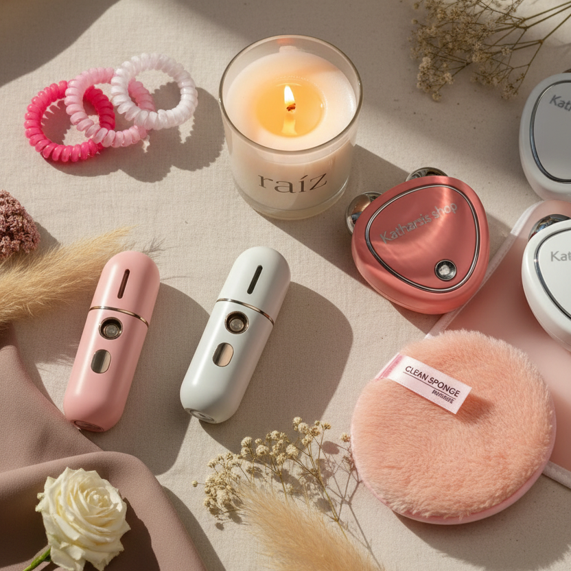 Vista cenital con vela encendida